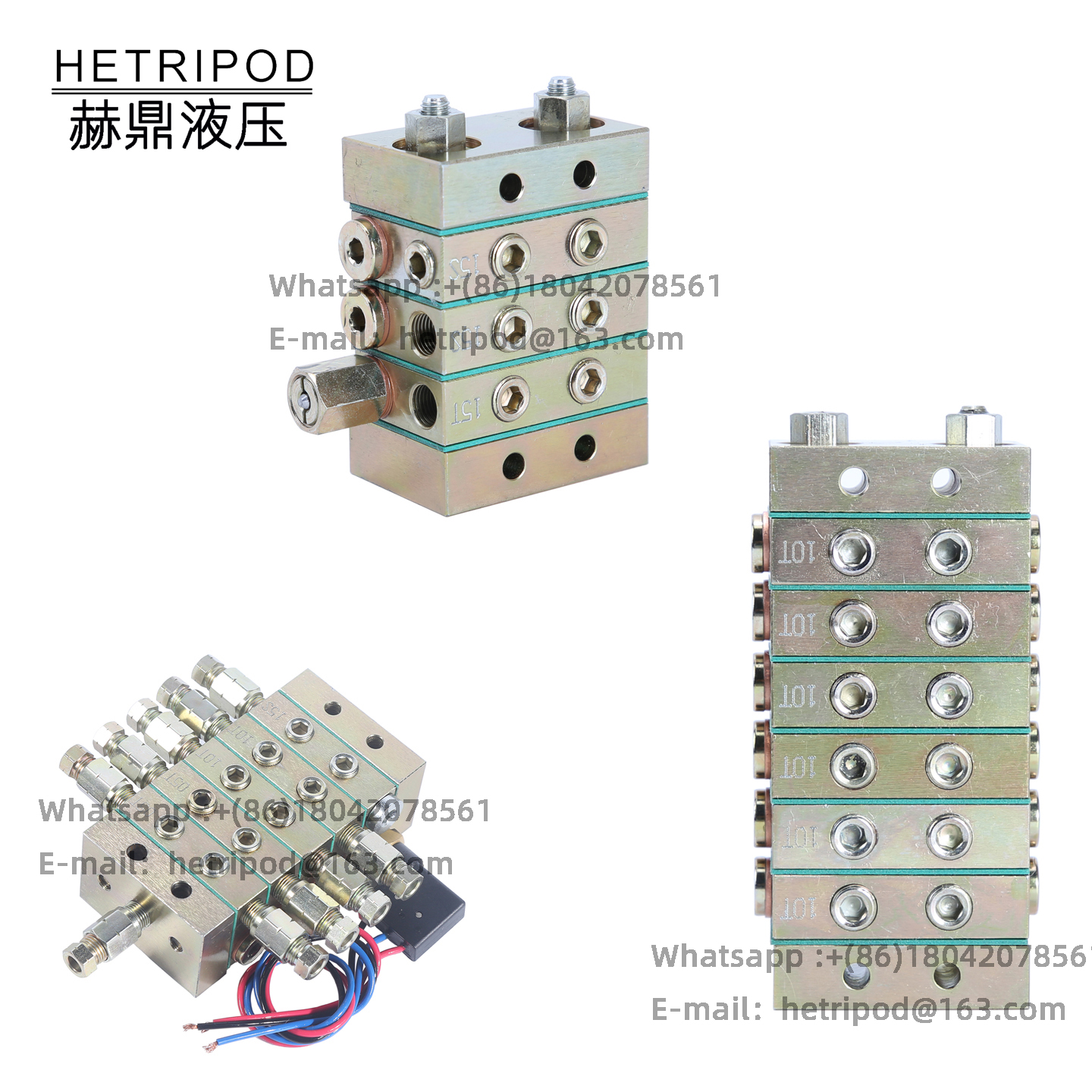Centralized lubrication system Progressive sheet type combined distributor Hydraulic valve Lubricati